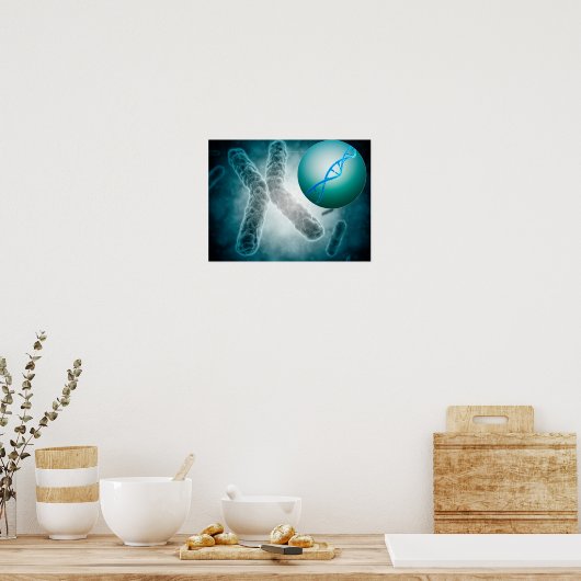 Conceptual Image of a Telomere show DNA Poster (Küche)