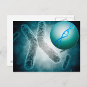 Conceptual Image of a Telomere show DNA Postkarte (Vorne/Hinten)