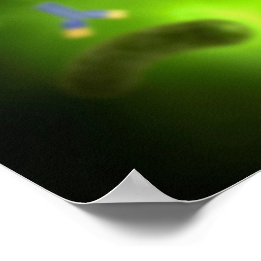 Conceptual Image of Antibody Killing Bacteria Poster (Ecke)