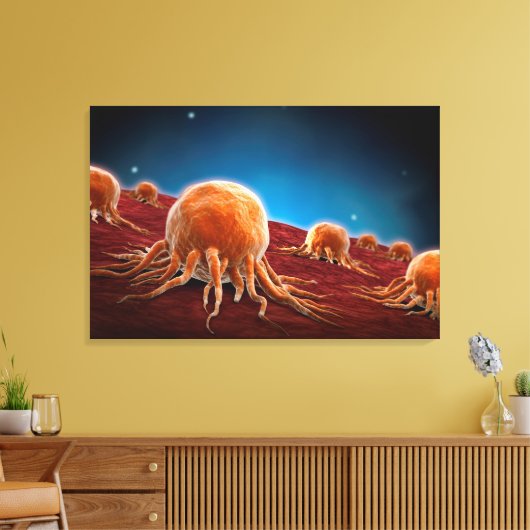 Conceptual Image of Cancer Virus 3 Leinwanddruck (Insitu (Wohnzimmer))