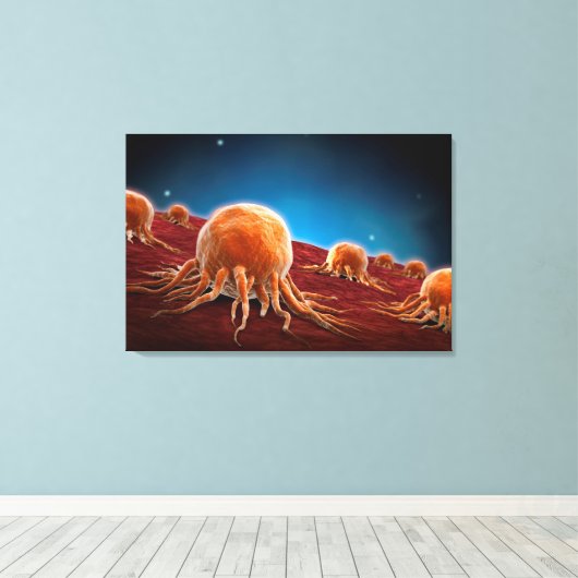 Conceptual Image of Cancer Virus 3 Leinwanddruck (Insitu (Holzboden))