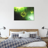 Conceptual Image of Common Virus Leinwanddruck (Insitu (Schlafzimmer))