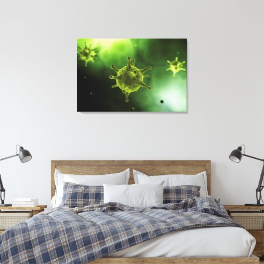 Conceptual Image of Common Virus Leinwanddruck (Insitu (Schlafzimmer))
