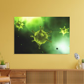 Conceptual Image of Common Virus Leinwanddruck (Insitu (Wohnzimmer))