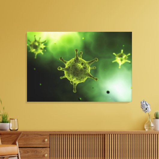 Conceptual Image of Common Virus Leinwanddruck (Insitu (Wohnzimmer))