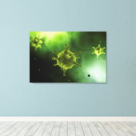 Conceptual Image of Common Virus Leinwanddruck (Insitu (Holzboden))