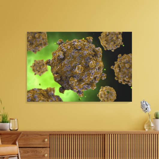 Conceptual Image of Coxsackievirus 2 Leinwanddruck (Insitu (Wohnzimmer))