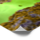 Conceptual Image of Coxsackievirus 2 Poster (Ecke)