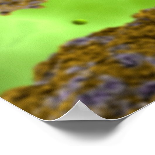 Conceptual Image of Coxsackievirus 2 Poster (Ecke)