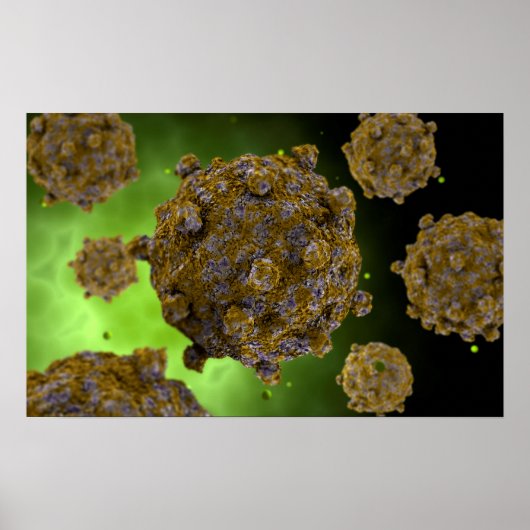 Conceptual Image of Coxsackievirus 2 Poster (Vorne)