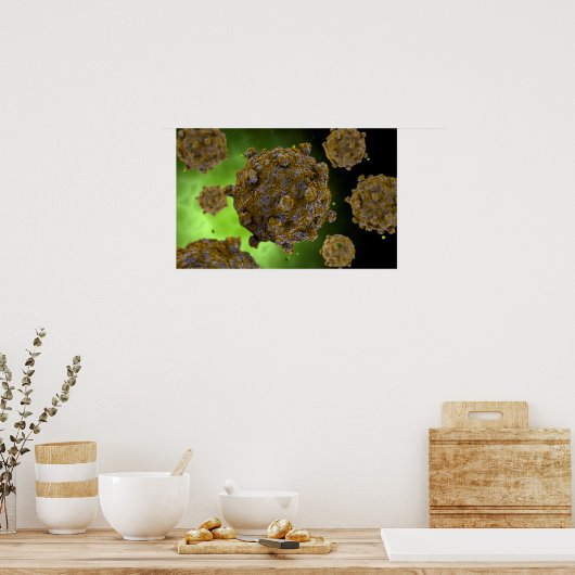 Conceptual Image of Coxsackievirus 2 Poster (Küche)