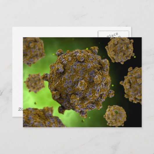 Conceptual Image of Coxsackievirus 2 Postkarte (Vorne/Hinten)