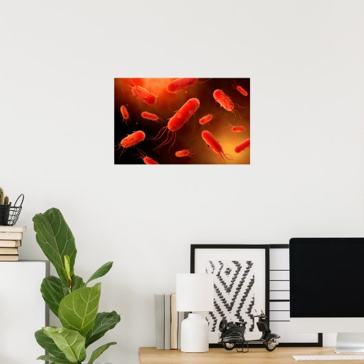 Conceptual Image of Flagellat Bacterium 1 Poster (Heimbüro)