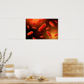 Conceptual Image of Flagellat Bacterium 1 Poster (Küche)