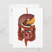 Conceptual Image of Human Digestive System 2 Postkarte (Vorne/Hinten)