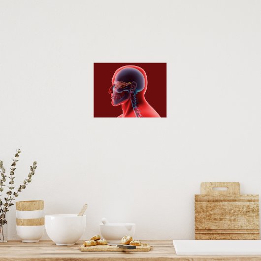 Conceptual Image of Human Eye and Skull Poster (Küche)