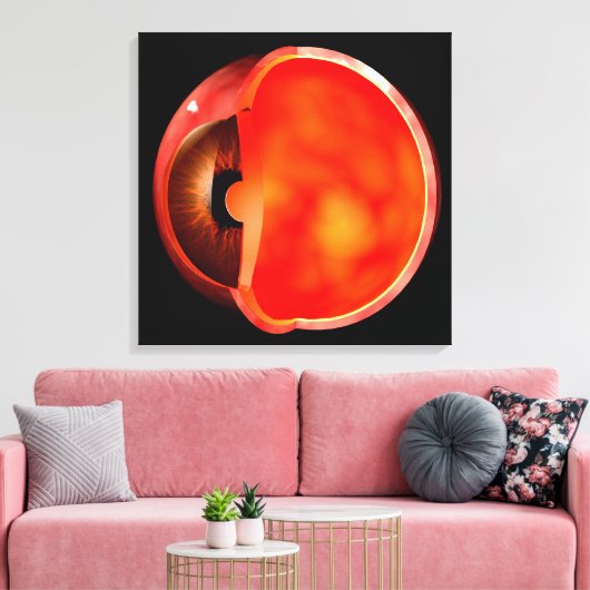 Conceptual Image of human Eye Cross Abschnitt 1 Leinwanddruck (Insitu (Wohnzimmer))