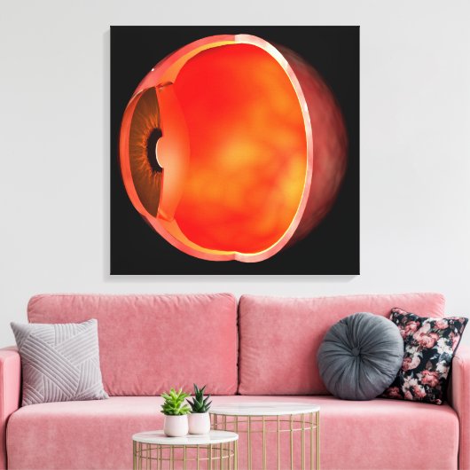 Conceptual Image of human Eye Cross Abschnitt 2 Leinwanddruck (Insitu (Wohnzimmer))