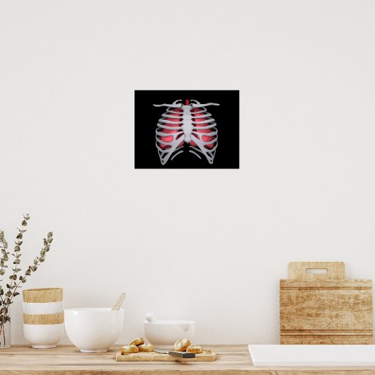 Conceptual Image of Human Lungs and Rib Cage 1 Poster (Küche)