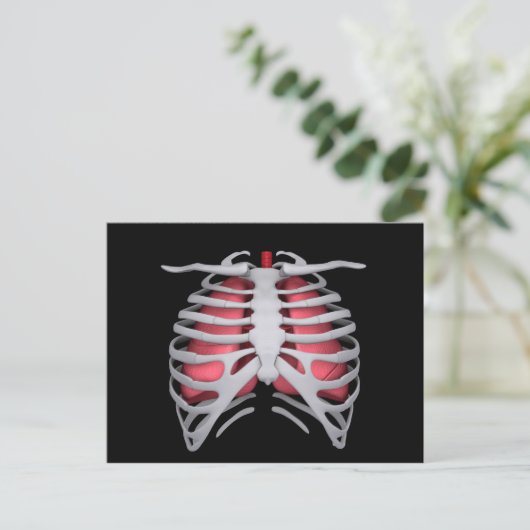 Conceptual Image of Human Lungs and Rib Cage 1 Postkarte (Stehend Vorderseite)