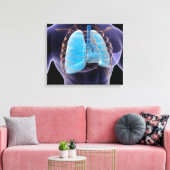Conceptual Image of Human Lungs and Rib Cage 2 Leinwanddruck (Insitu (Wohnzimmer))