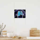 Conceptual Image of Human Lungs and Rib Cage 2 Poster (Küche)