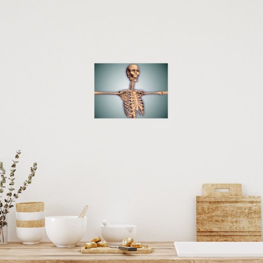Conceptual Image of Human Rib Cage and Spinal Poster (Küche)