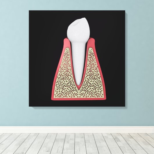 Conceptual Image of Human Tooth 1 Leinwanddruck (Insitu (Holzboden))