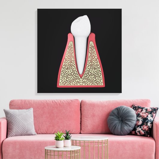 Conceptual Image of Human Tooth 1 Leinwanddruck (Insitu (Wohnzimmer))