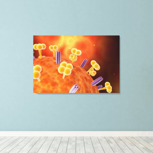 Conceptual Image of Influenza Causing Grippe 1 Leinwanddruck (Insitu (Holzboden))