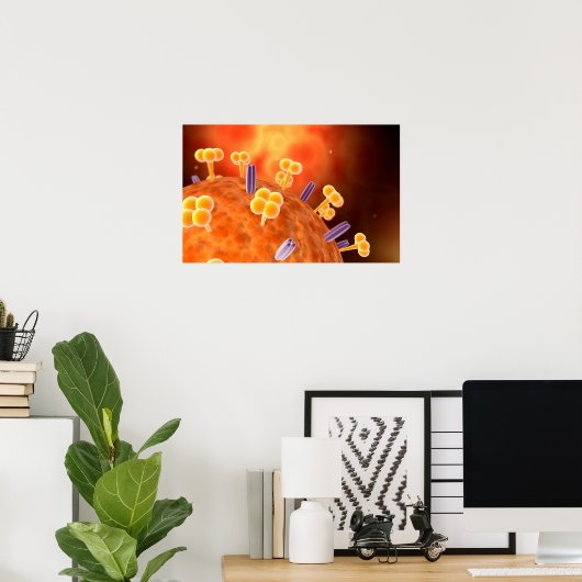 Conceptual Image of Influenza Causing Grippe 1 Poster (Heimbüro)