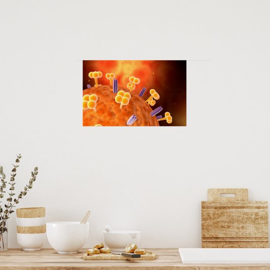 Conceptual Image of Influenza Causing Grippe 1 Poster (Küche)