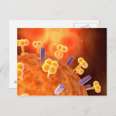 Conceptual Image of Influenza Causing Grippe 1 Postkarte (Vorne/Hinten)