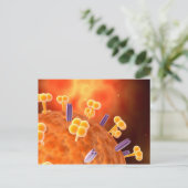 Conceptual Image of Influenza Causing Grippe 1 Postkarte (Stehend Vorderseite)