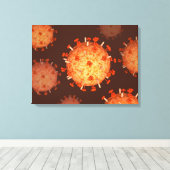 Conceptual Image of Influenza Causing Grippe 2 Leinwanddruck (Insitu (Holzboden))