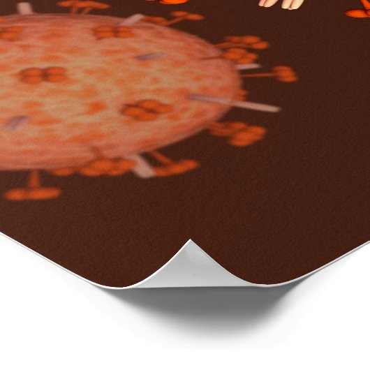 Conceptual Image of Influenza Causing Grippe 2 Poster (Ecke)