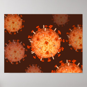 Conceptual Image of Influenza Causing Grippe 2 Poster