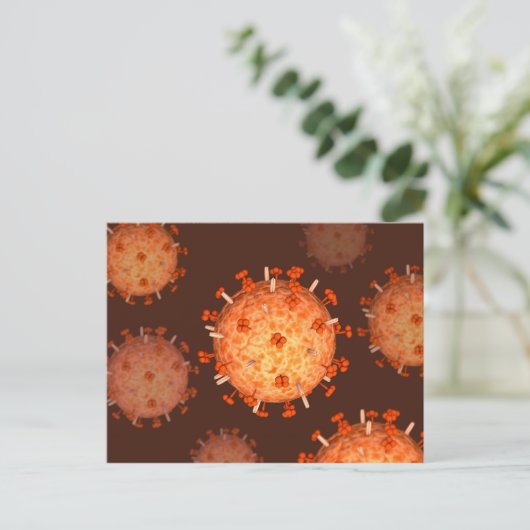 Conceptual Image of Influenza Causing Grippe 2 Postkarte (Stehend Vorderseite)