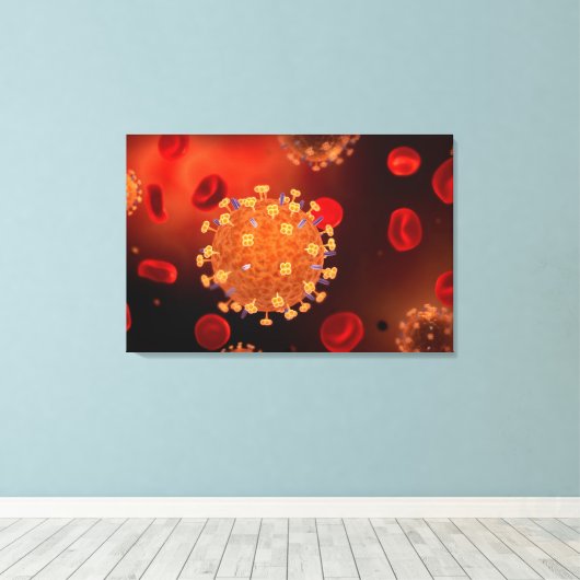 Conceptual Image of Influenza Causing Grippe 3 Leinwanddruck (Insitu (Holzboden))