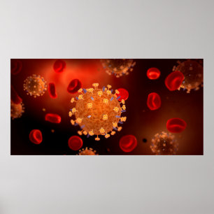 Conceptual Image of Influenza Causing Grippe 3 Poster