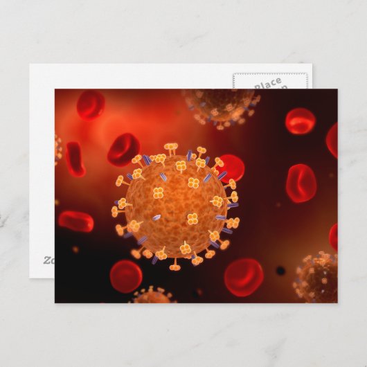 Conceptual Image of Influenza Causing Grippe 3 Postkarte (Vorne/Hinten)