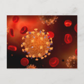 Conceptual Image of Influenza Causing Grippe 3 Postkarte (Vorderseite)