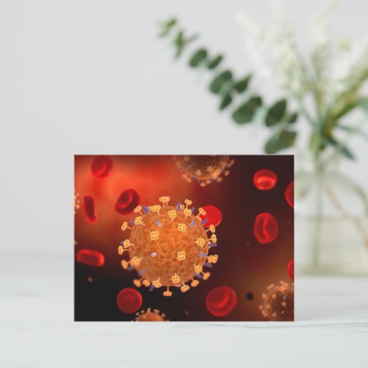 Conceptual Image of Influenza Causing Grippe 3 Postkarte (Stehend Vorderseite)