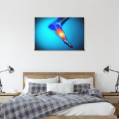 Conceptual Image of Pain in Human Foot Leinwanddruck (Insitu (Schlafzimmer))