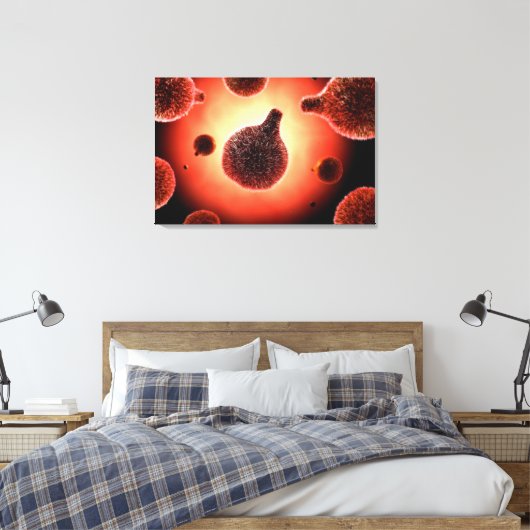 Conceptual Image of Plasmodium causing Malaria 1 Leinwanddruck (Insitu (Schlafzimmer))
