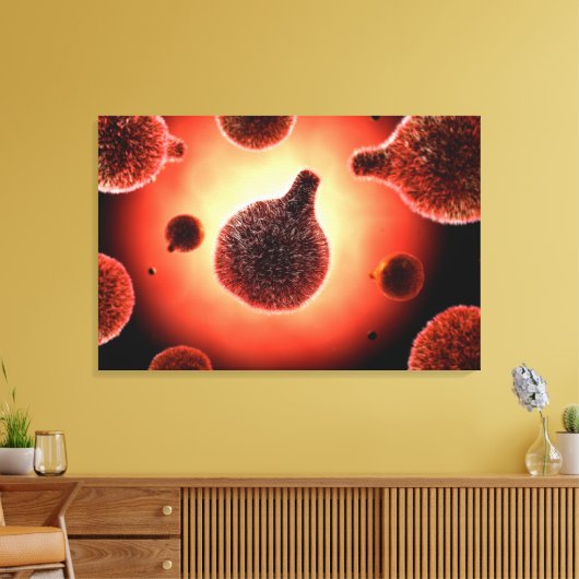 Conceptual Image of Plasmodium causing Malaria 1 Leinwanddruck (Insitu (Wohnzimmer))