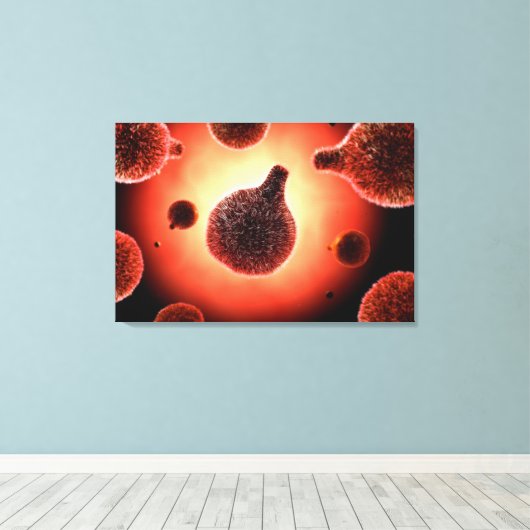 Conceptual Image of Plasmodium causing Malaria 1 Leinwanddruck (Insitu (Holzboden))