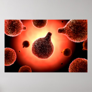 Conceptual Image of Plasmodium causing Malaria 1 Poster