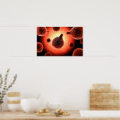 Conceptual Image of Plasmodium causing Malaria 1 Poster (Küche)