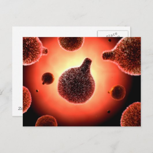 Conceptual Image of Plasmodium causing Malaria 1 Postkarte (Vorne/Hinten)